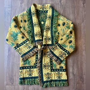 Tapestry Blanket Sunflower Bee Jacket
